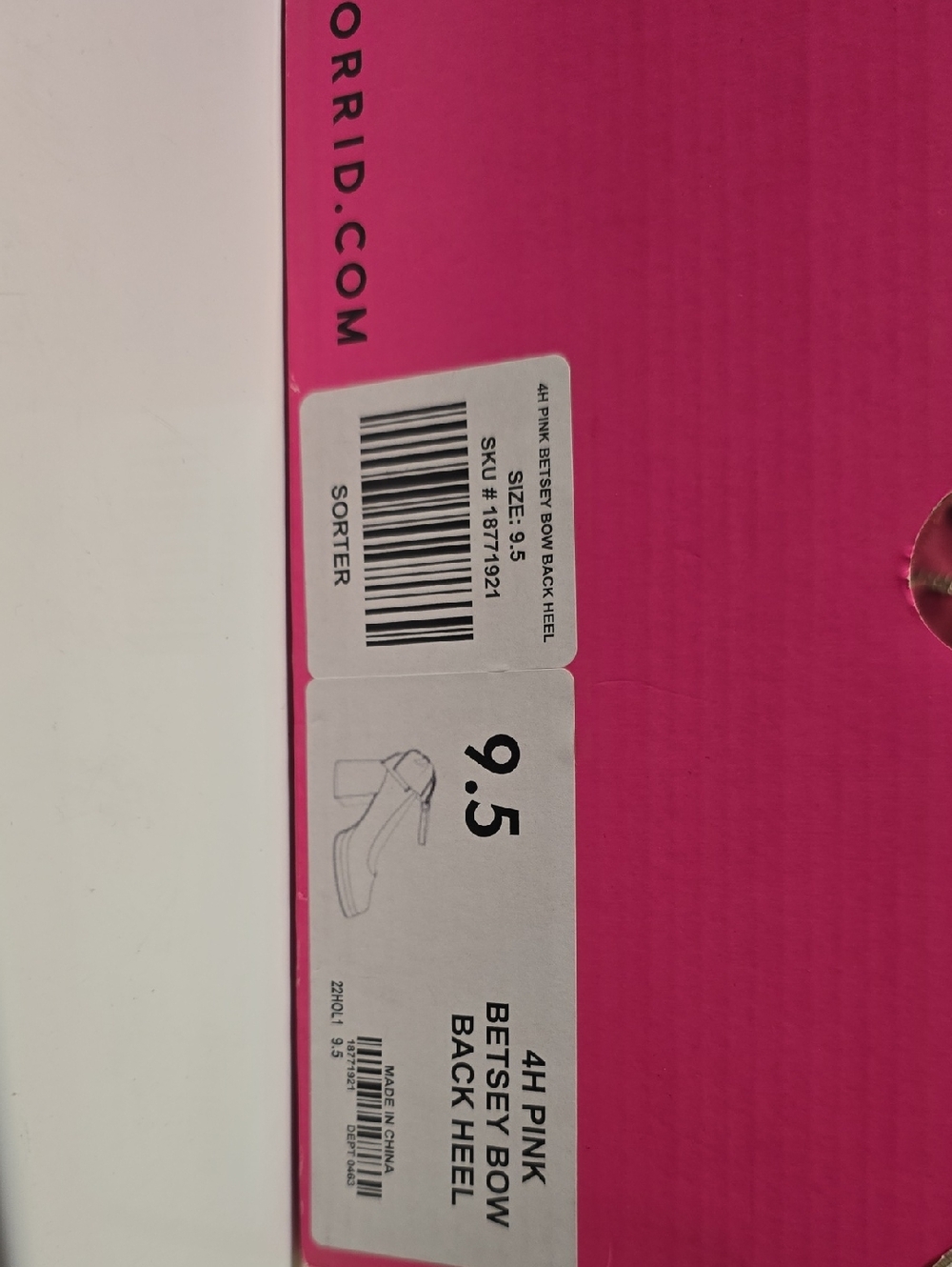 Betsey Johnson TORRID Pink Bow Back Heels Size 9.5 - Picture 3 of 10